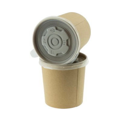 Brown Kraft Bowl with PP Lid 16oz