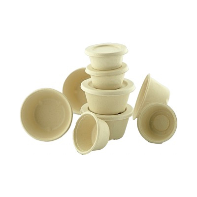 Sugarecan Portion Cup with Clear PET Lid 4oz