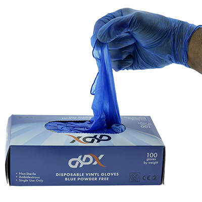 Disposable Vinyl Gloves -Blue