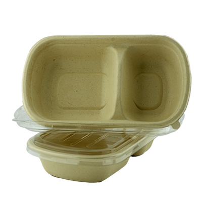 Sugarcane  Rectangle Container 2 Compartment FC-26-2