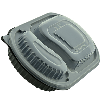 M/W HD Rectangle  2 Compartment Container H051