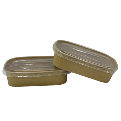 Kraft Rectangle Container W/PP Lid 500 ml – KBR 500