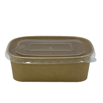 Kraft Rectangle Container W/PP Lid 750 ml – KBR 750
