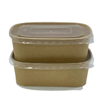 Kraft Rectangle Container W/PP Lid 750 ml – KBR 750