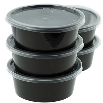 M/W HD Black Round Container PR10-B
