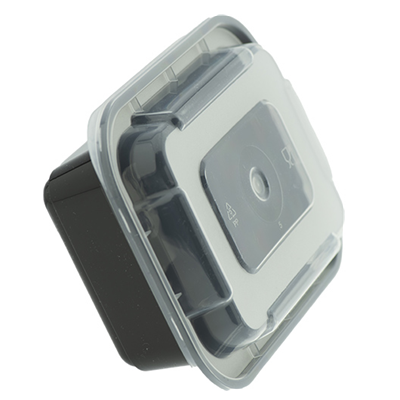 M/W HD Rectangle Black Container RE-12