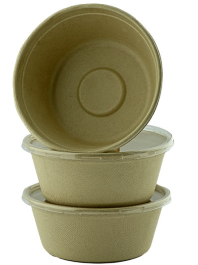 Sugarcane Round Container Unbleached SCR-024