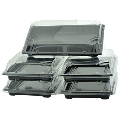 M/W HD Black Rectangle Sushi Container SP-03