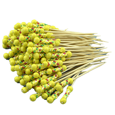 Bamboo Decoration Ball Yellow