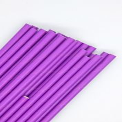 Straw Purple 10 mm Flexible Paper Wrapped