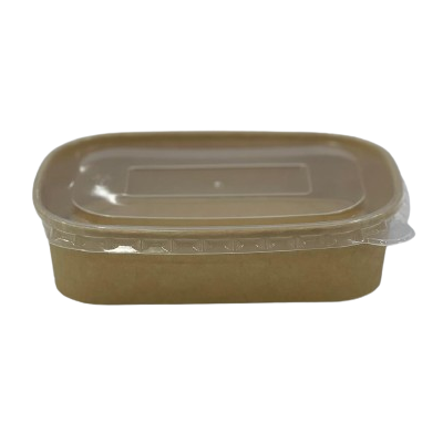 Kraft Rectangle Container W/PP Lid 500 ml – KBR 500