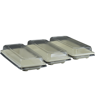 Sugarcane Sushi Container Rectangle Unbleached SS-6